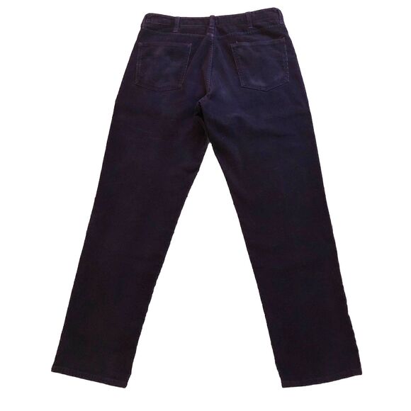 Lands End Square Rigger Corduroy Pant Mens Sz 34x32 Navy Relaxed 5 Pocket Casual - Picture 4 of 10